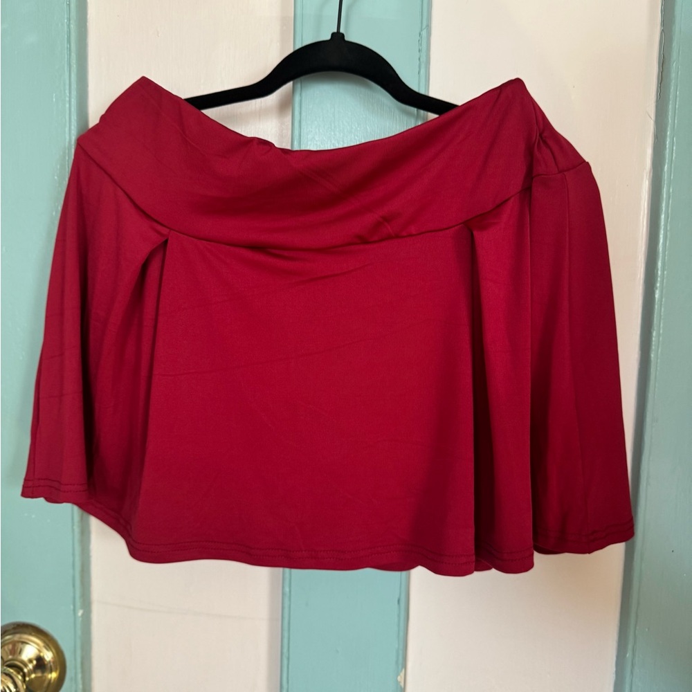 Elegant Red Women's Skirt